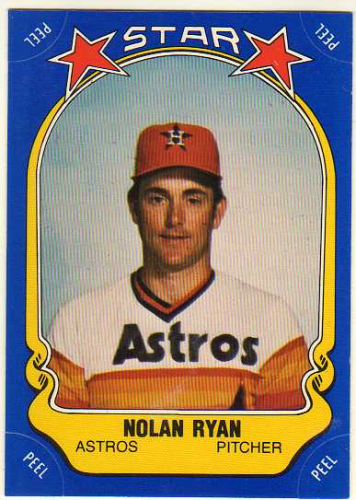 1981 Fleer Star Stickers #108 Nolan Ryan