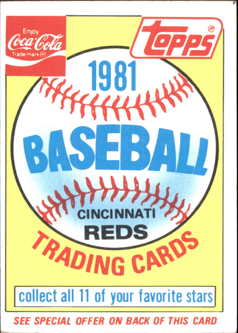 Cincinnati Reds Baseball Card Collector: 1981 Cincinnati Reds Team