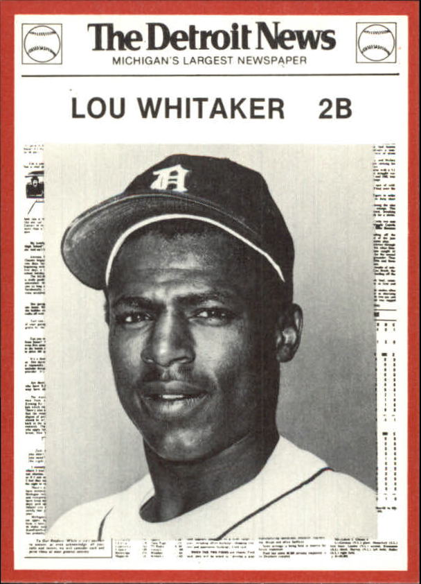 1981 Tigers Detroit News #59 Lou Whitaker