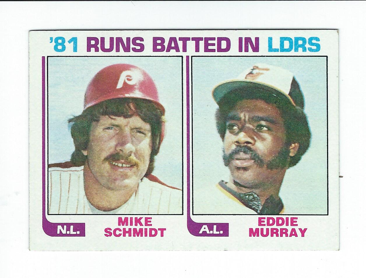 1982 Topps #163 Mike Schmidt/Eddie Murray LL