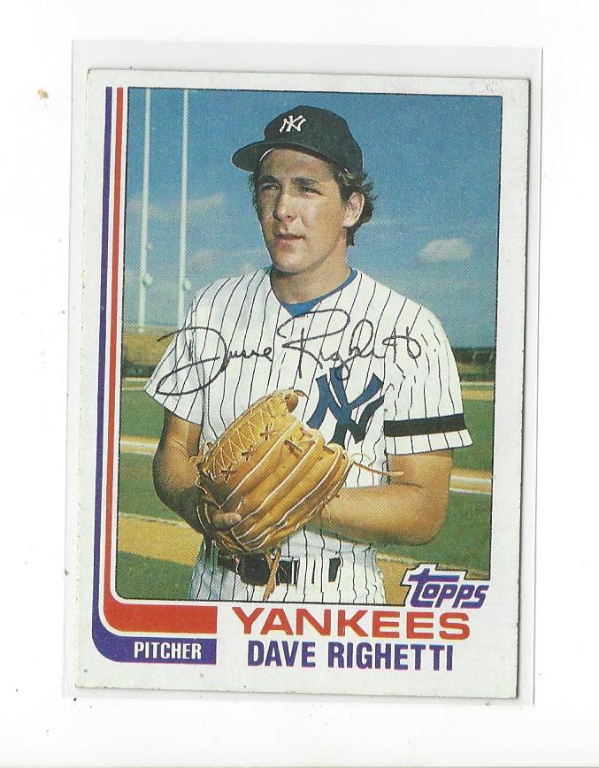 1982 Topps #439 Dave Righetti RC