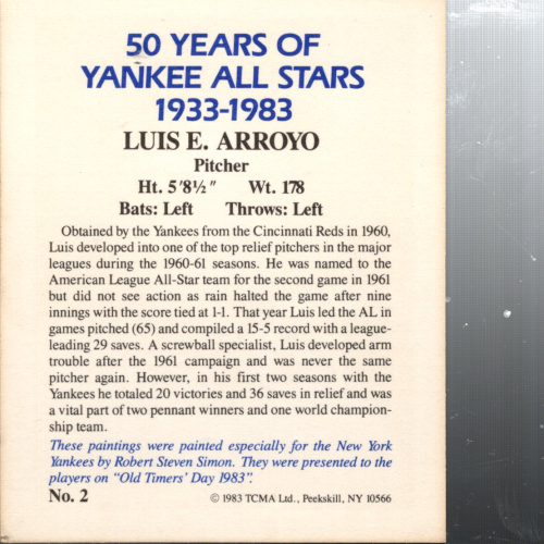 B6568- 1983 Yankees A-S 50 Años Tarjetas 1-50 -Tú eliges- 15+ ENVÍO GRATUITO A EE. UU. - Imagen 7 de 103