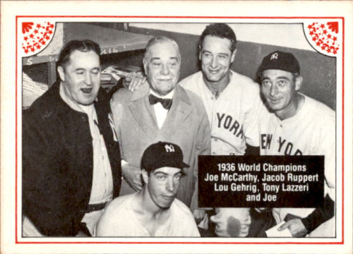 1983 ASA Joe DiMaggio #3 Joe DiMaggio/Joe McCarthy MG/Jacob Ruppert OWN/Tony Lazzeri/1936 World Series