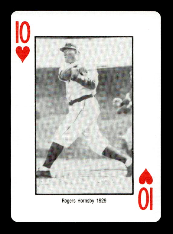 1984 Cubs Brickhouse Playing Cards #10H Rogers Hornsby