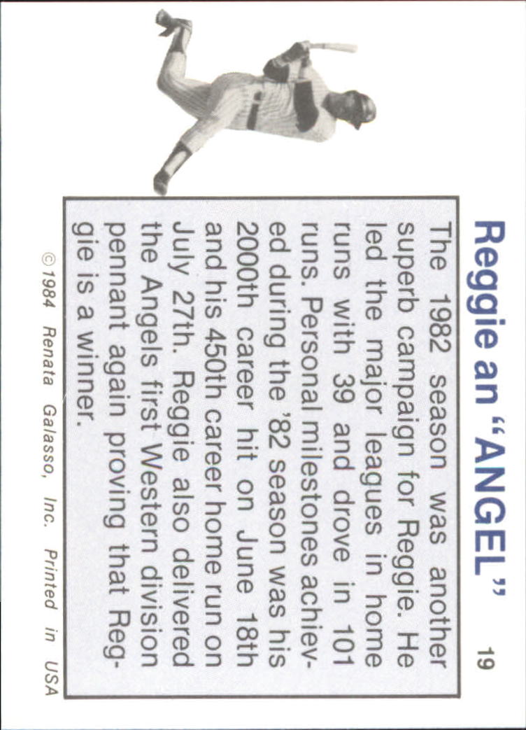 1984 Galasso Reggie Jackson #19 Reggie Jackson Reggie An Angel