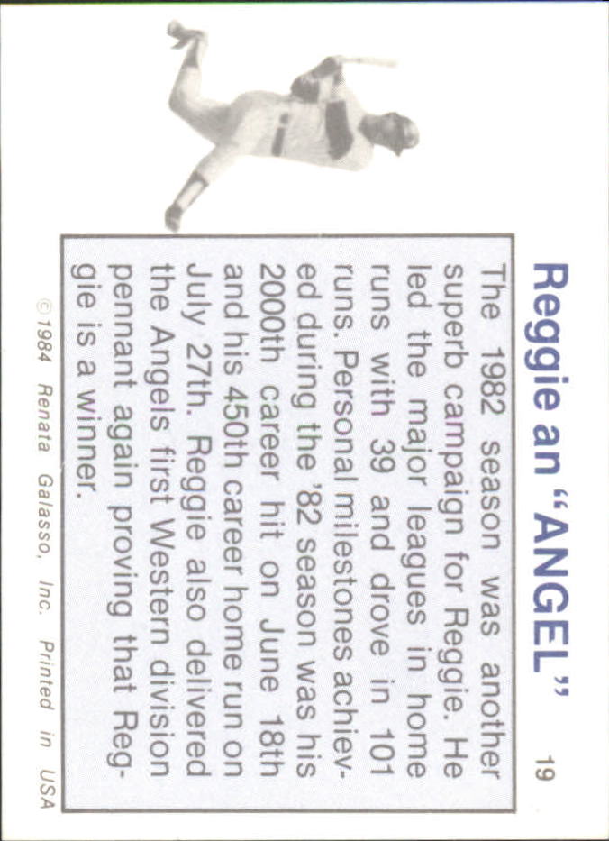 1984 Galasso Reggie Jackson Mini #19 Reggie Jackson Reggie An Angel