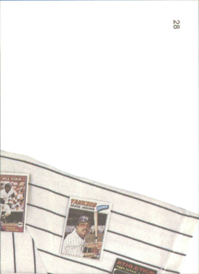 1984 Galasso Reggie Jackson Mini #28 Reggie Jackson/(Puzzle back; top right)