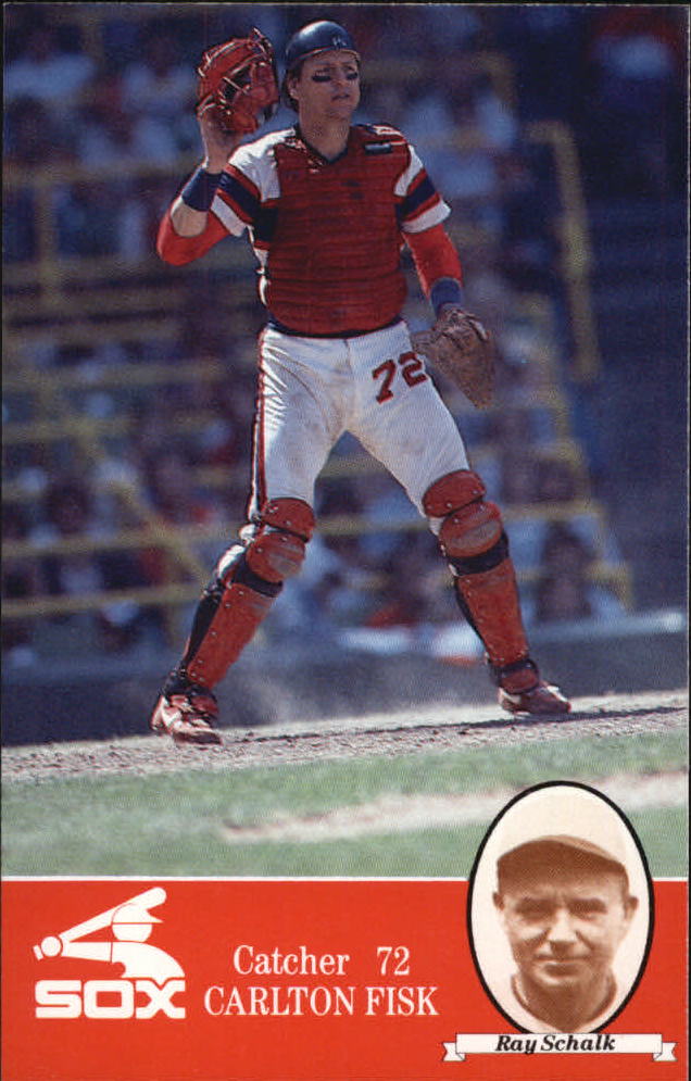 1985 White Sox Coke #72 Carlton Fisk/Ray Schalk