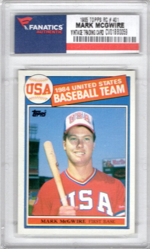 1985 Topps #401 Mark McGwire OLY RC