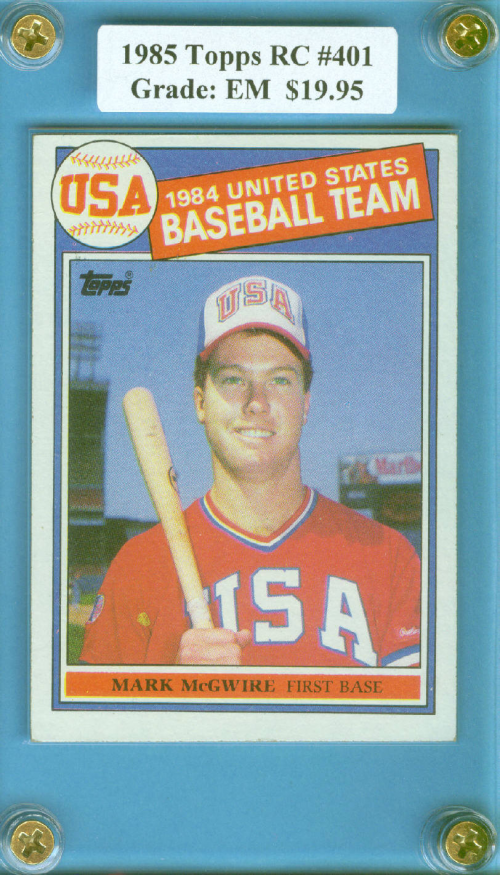 1985 Topps #401 Mark McGwire OLY RC