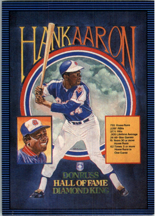 1986 Leaf/Donruss #259 Hank Aaron Puzzle Card