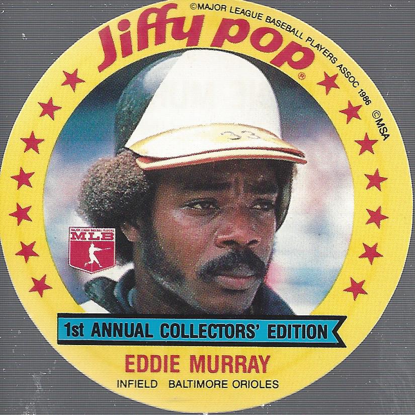 1986 MSA Jiffy Pop Discs #10 Eddie Murray