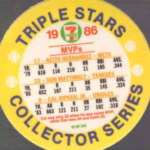 1986 Seven-Eleven Coins Baseball Card Pick (Base) - Bild 7 von 35