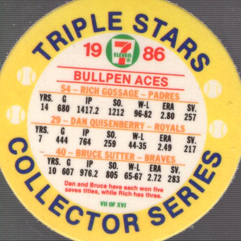 1986 Seven-Eleven Coins Baseball Card Pick (Base) - Bild 13 von 35