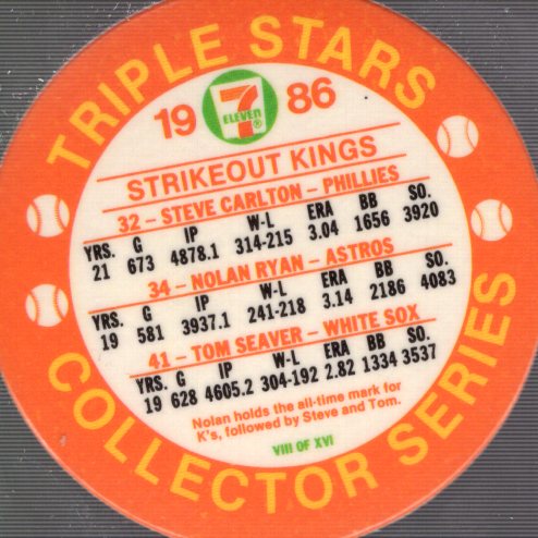 1986 Seven-Eleven Coins Baseball Card Pick (Base) - Bild 31 von 35