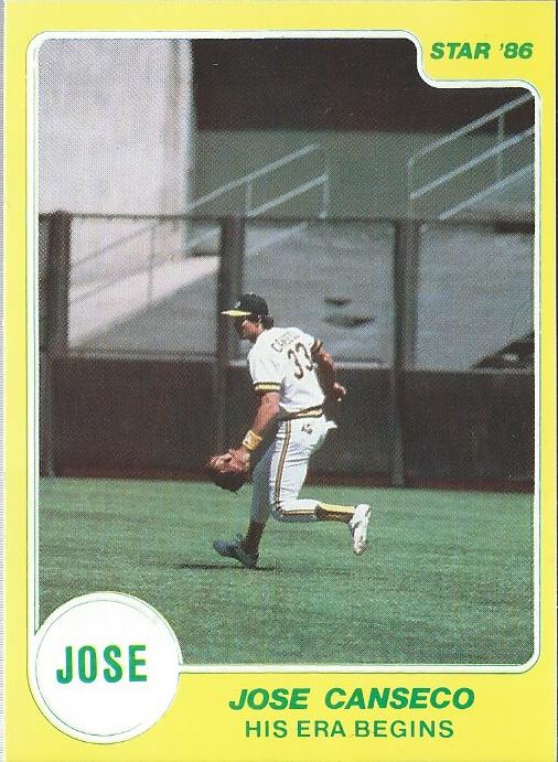 1986 Star Canseco #9 Jose Canseco/Running Catch in Field