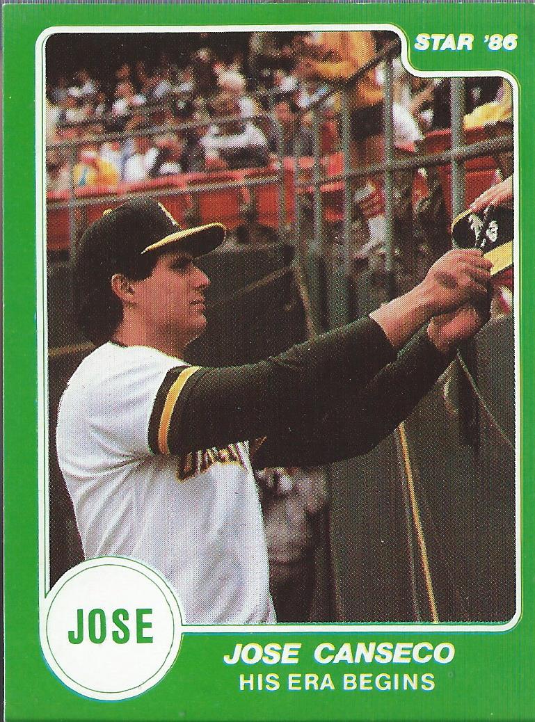 1986 Star Stickers Canseco #10 Jose Canseco/His Era Begins
