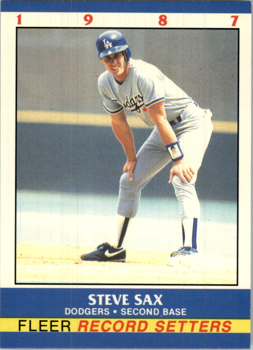 1987 Fleer Record Setters #34 Steve Sax
