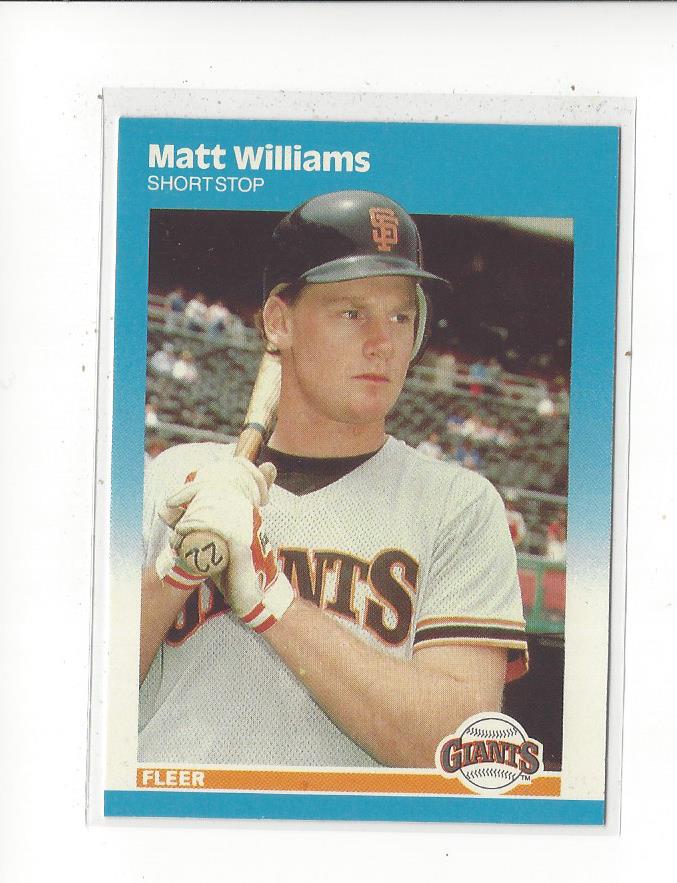 1987 Fleer Update Glossy #U129 Matt Williams