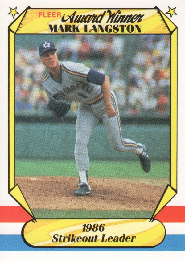 1987 Fleer Award Winners 22 Mark Langston Seattle Mariners