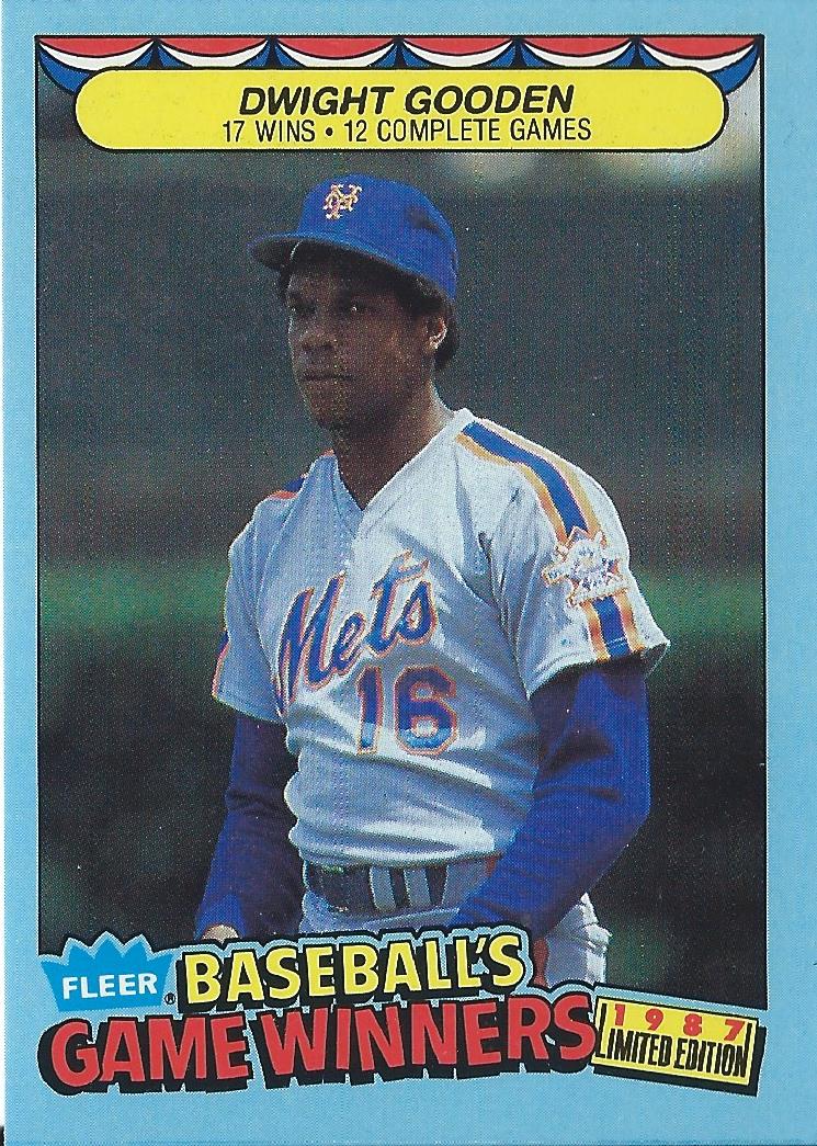 1987 Fleer Game Winners #18 Dwight Gooden - NM-MT