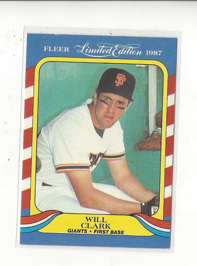 1987 Fleer Limited Edition #8 Will Clark