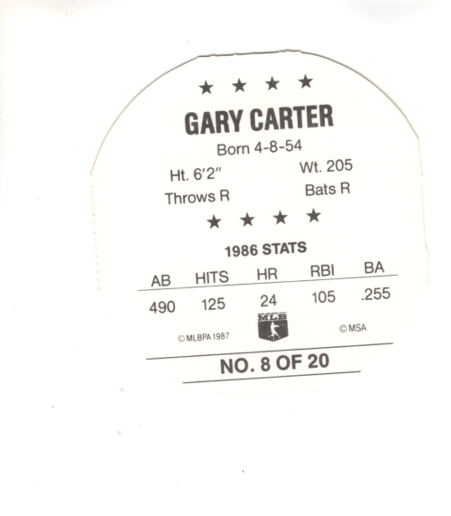 Tarjetas de béisbol B6962-1987 MSA Iced Tea Discs 1-20 -Tú eliges- 15+ ENVÍO GRATUITO A EE. UU. - Imagen 7 de 11