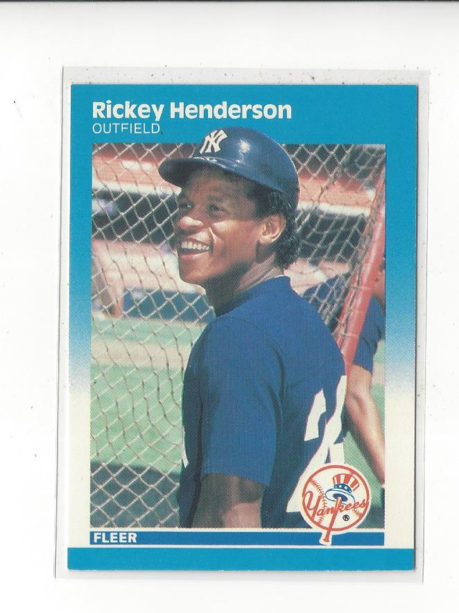 1987 Fleer Glossy #101 Rickey Henderson