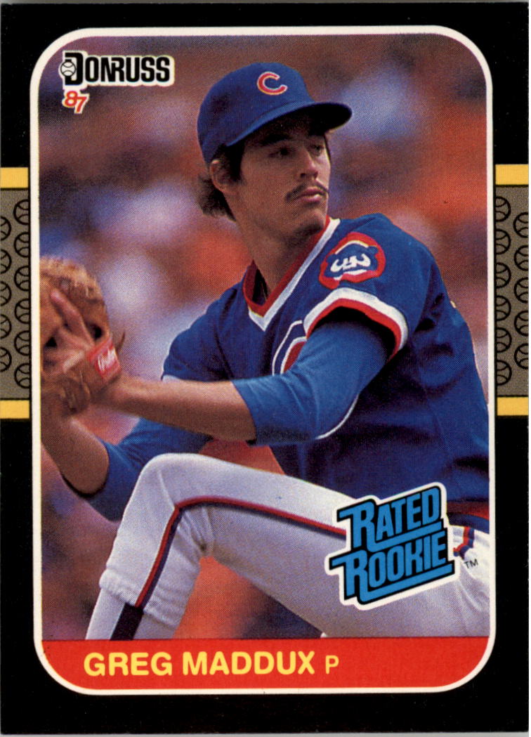 Greg Maddux (Chicago Cubs) 1987 Donruss Baseball #36 RC Rated