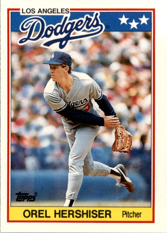 1988 Topps Orel Hershiser #40 Baseball Card Los Angeles Dodgers