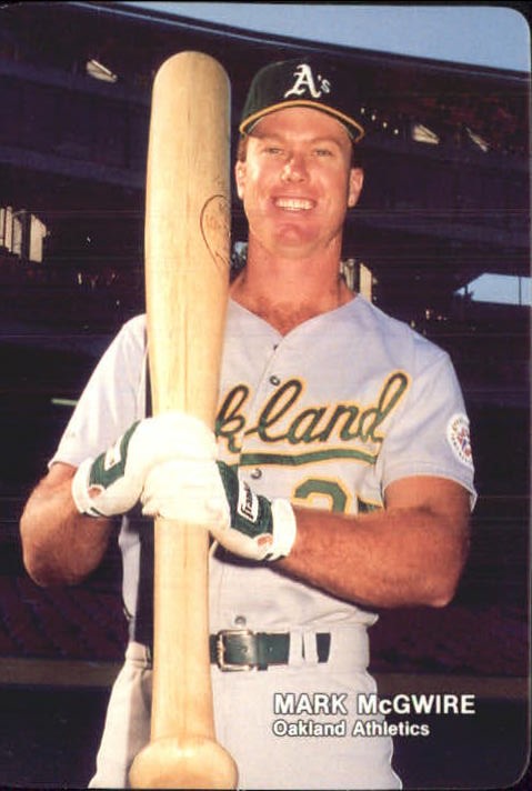  Mark McGwire baseball card (Oakland Athletics) 1988