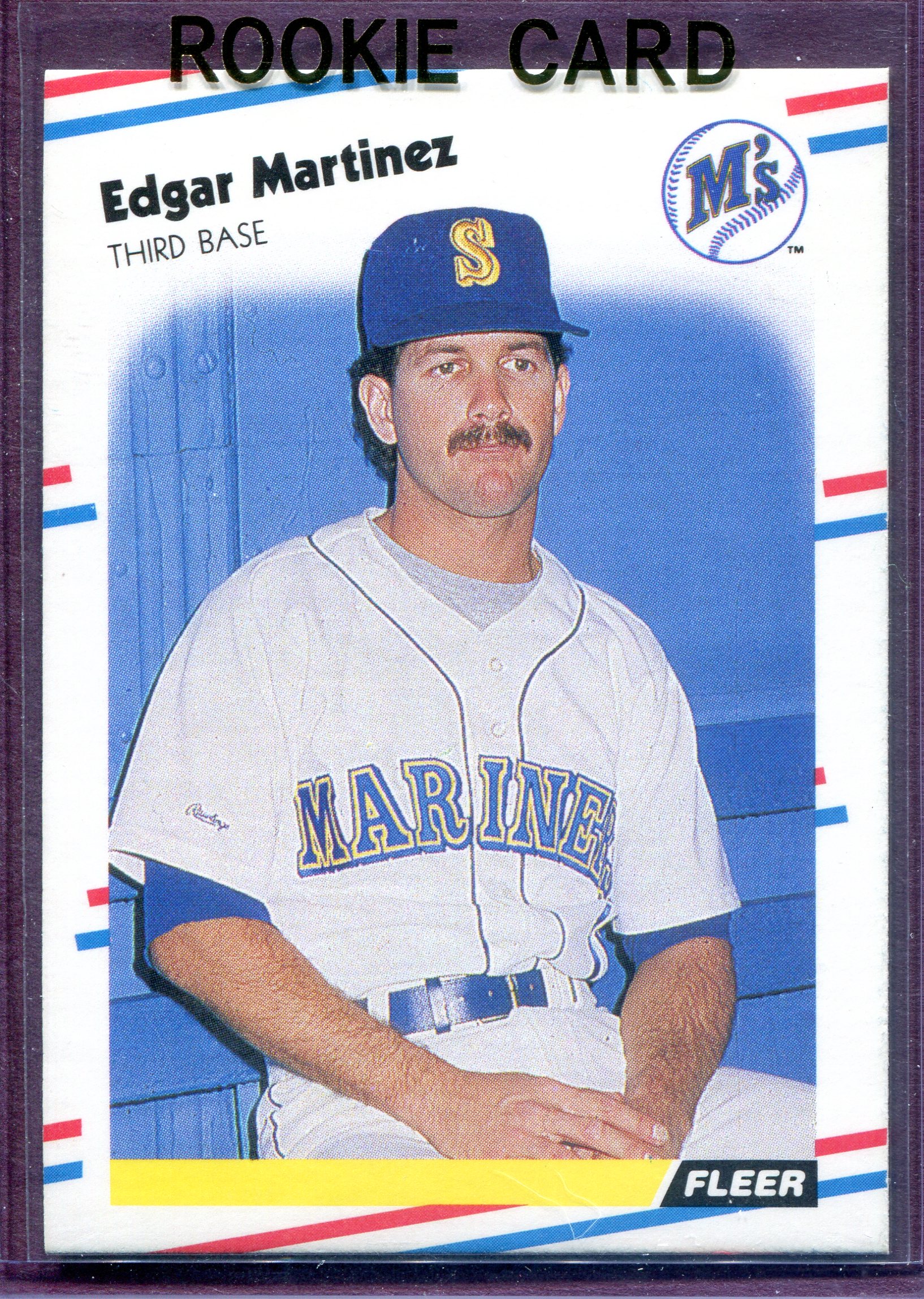 Edgar Martinez 1988 Fleer Baseball Rookie Card Rc 378 Hall Of Famer Ebay