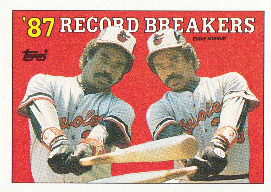 1988 Topps #4 Eddie Murray RB/Switch Home Runs,/Two Straight Games/No caption on front