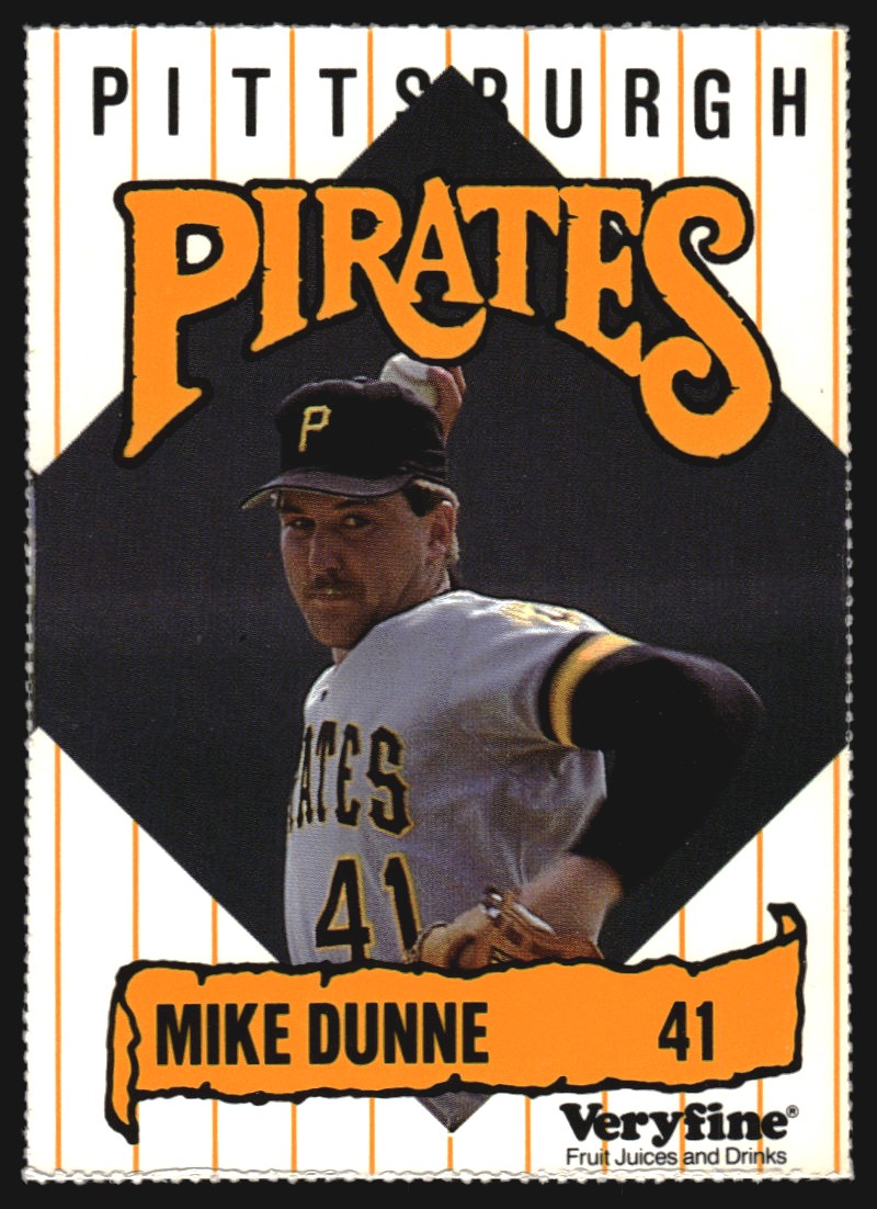 1989 Pirates Very Fine Juice #41 Mike Dunne