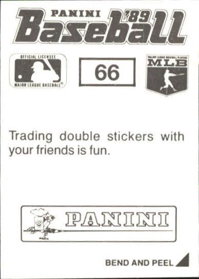 1989 Panini Stickers #66 John Franco back image