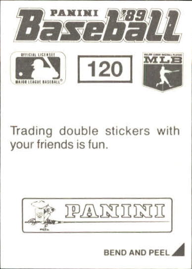 1989 Panini Stickers #120 Wallace Johnson back image
