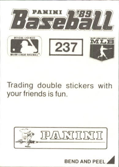 1989 Panini Stickers #237 Frank Viola AS back image