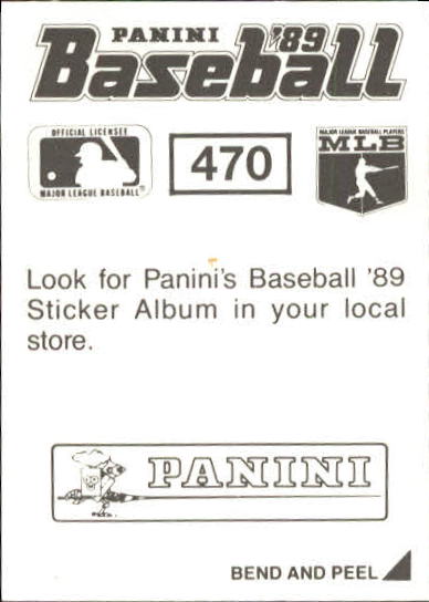1989 Panini Stickers #470 Tony Fernandez back image