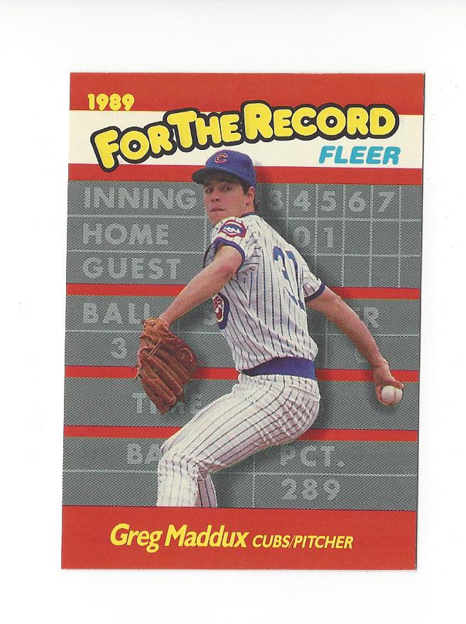 1989 Fleer For The Record #5 Greg Maddux