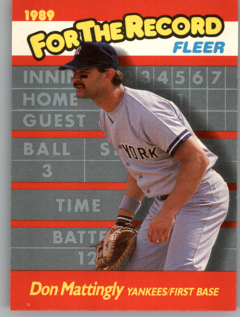 1989 Fleer Baseball "For the Record" Insert Cards - Picture 16 of 19