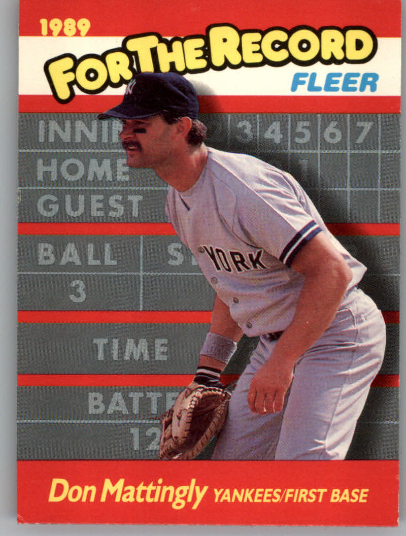 1989 Fleer Baseball "For the Record" Insert Cards - Picture 18 of 19