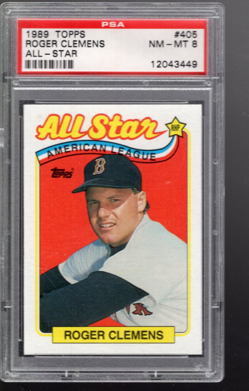 SLA222- 1989 Topps #405 Roger Clemens AS - PSA NmMt (8) | eBay