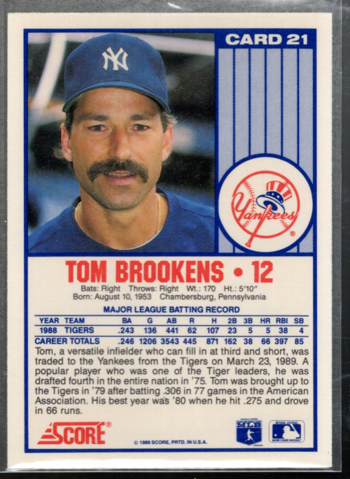 B5993- 1989 Yankees Score Nat West BB Card #s 1-33 -You Pick- 15+ FREE US SHIP - Picture 7 of 9