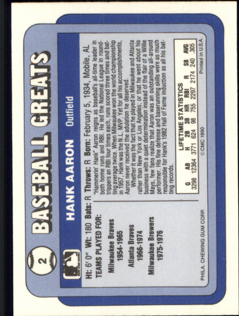 1990 Swell Baseball Greats "Main Set" Cards #1 to #135 - Picture 5 of 272