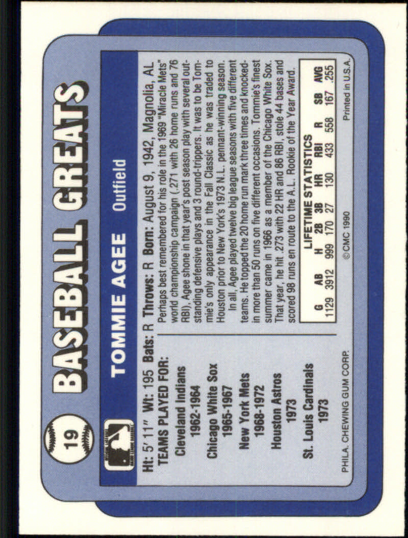 1990 Swell Baseball Greats "Main Set" Cards #1 to #135 - Picture 39 of 272