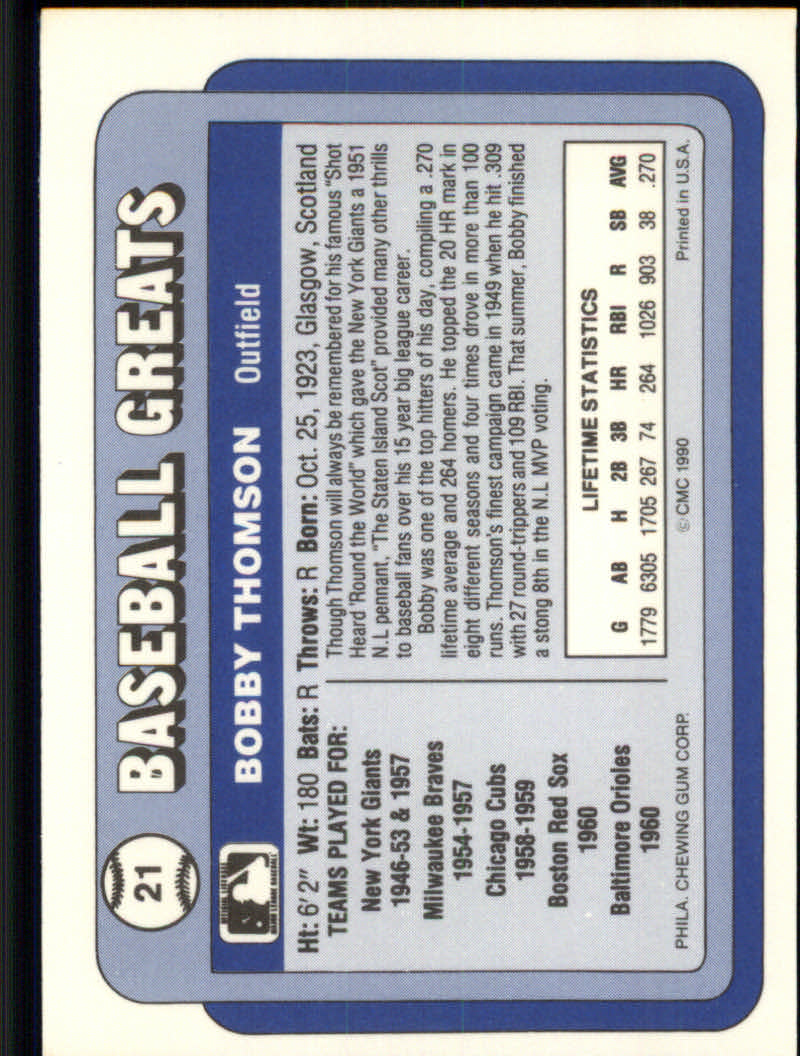 1990 Swell Baseball Greats "Main Set" Cards #1 to #135 - Picture 43 of 272