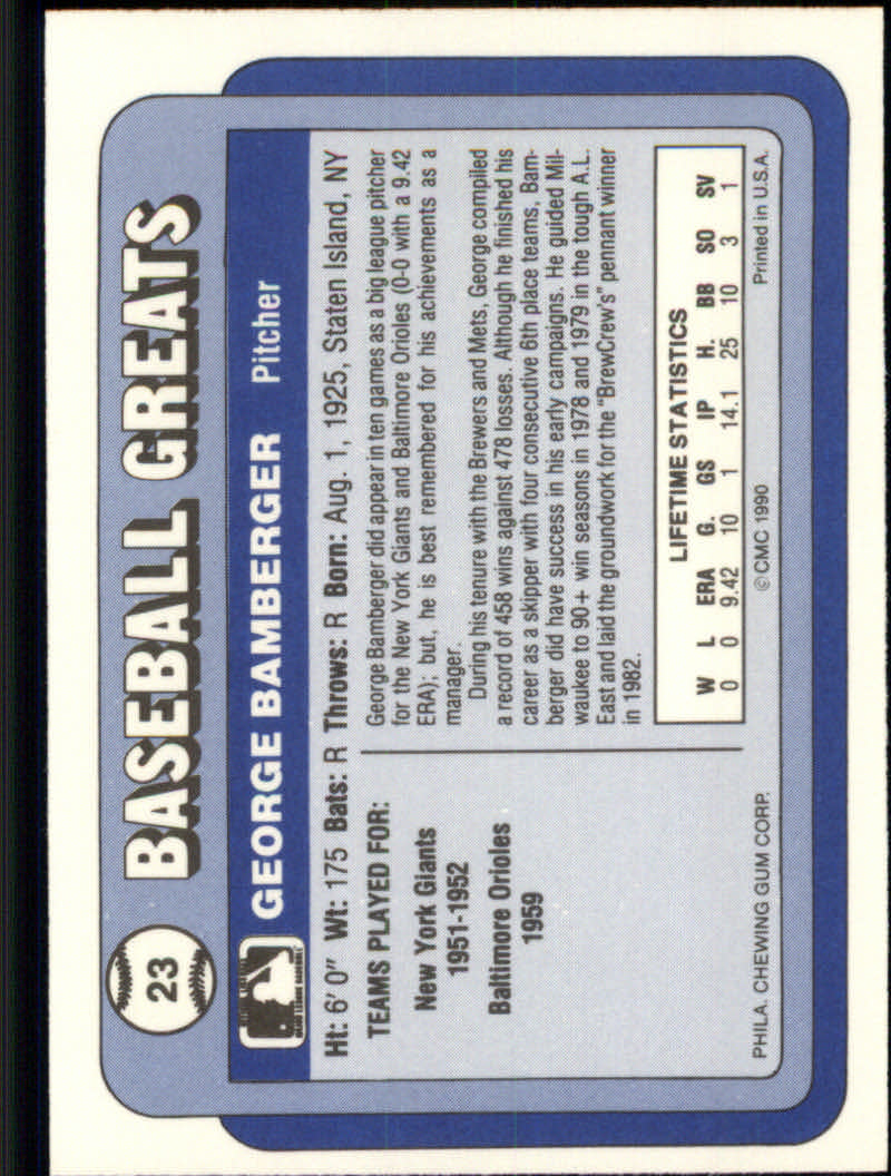 1990 Swell Baseball Greats "Main Set" Cards #1 to #135 - Picture 47 of 272