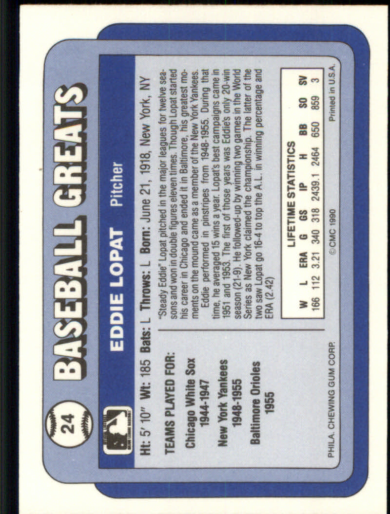 1990 Swell Baseball Greats "Main Set" Cards #1 to #135 - Picture 49 of 272