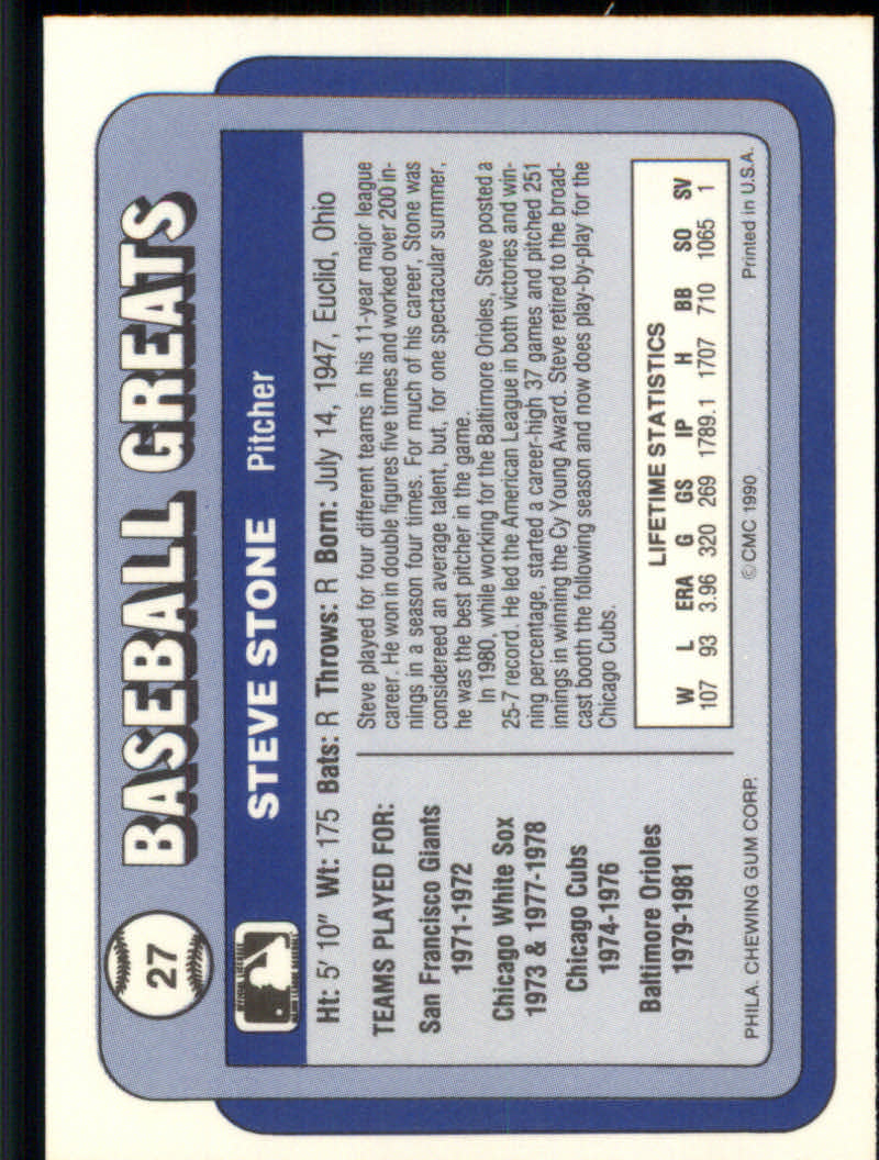 1990 Swell Baseball Greats "Main Set" Cards #1 to #135 - Picture 55 of 272