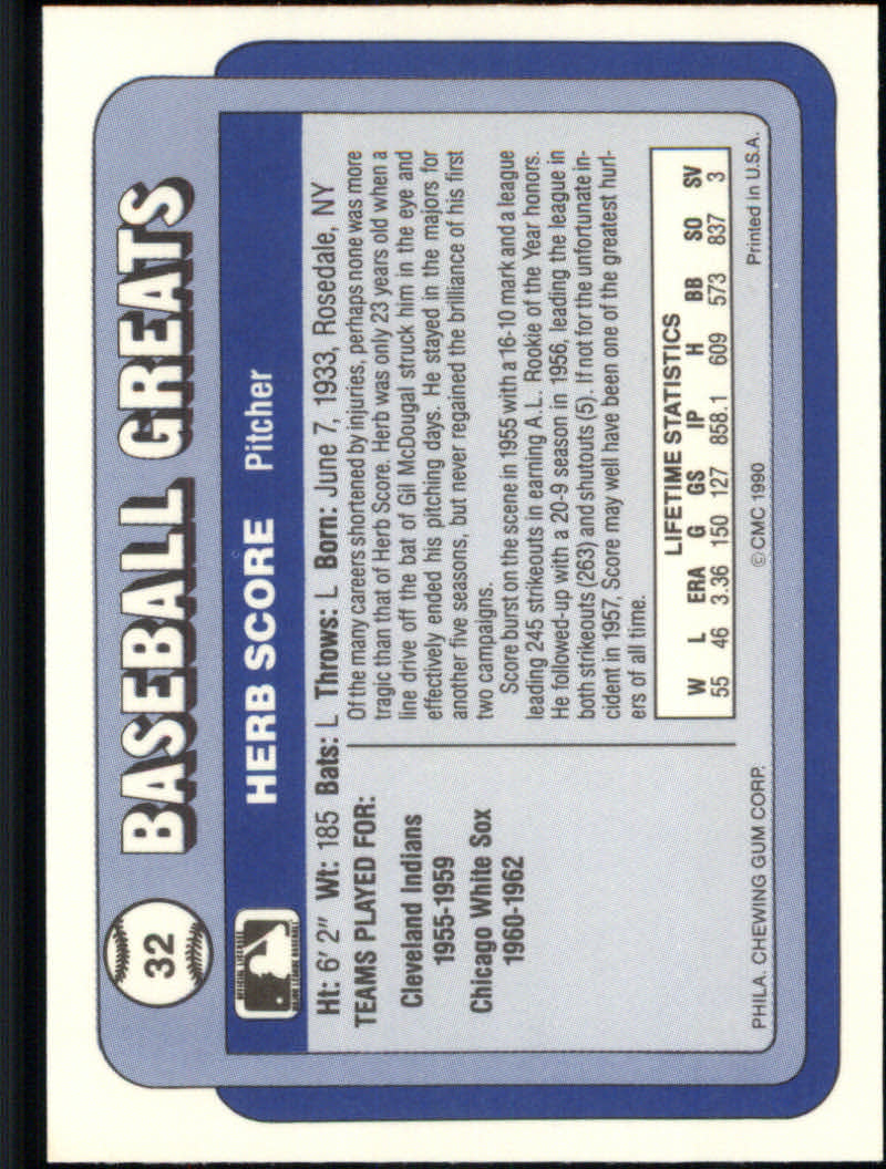 1990 Swell Baseball Greats "Main Set" Cards #1 to #135 - Picture 65 of 272